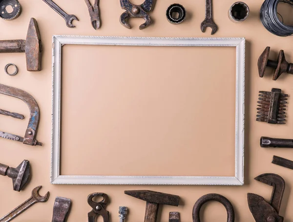 Concepto de tarjeta de felicitación día de los padres. Acostado. Copiar espacio . — Foto de Stock