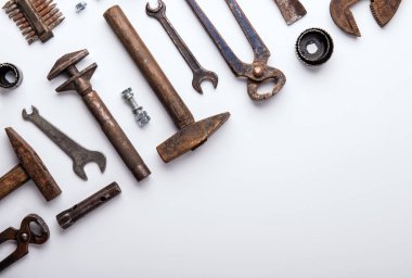 Babalar günü tebrik kartı kavramı. Düz yatıyordu. Kopya alanı.