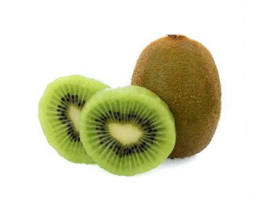 kivi beyaz zemin üzerine izole makro.