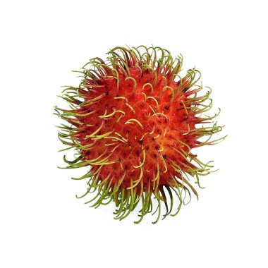 Beyaz arka plan üzerinde Tayland izole rambutan tatlı lezzetli meyve.