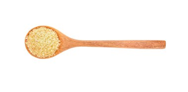 Beyaz arka plan üzerinde kaşık amaranth Flakes tohumları