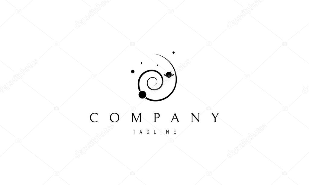 Universe Black Vector logo Image