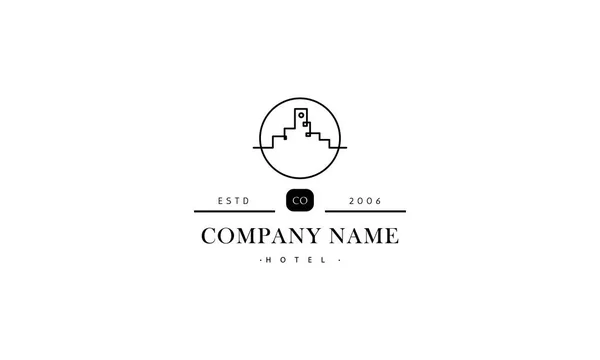 Imagem abstrata do logotipo do vetor do hotel — Vetor de Stock