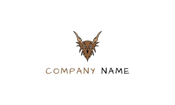 Owl color vector logo image — Stock Vector