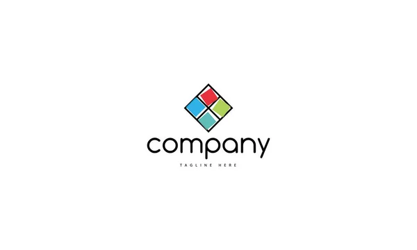 Logo carrés multicolores — Image vectorielle