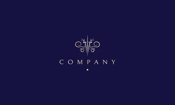 Beleza jóias moda boutique design logotipo dourado —  Vetores de Stock