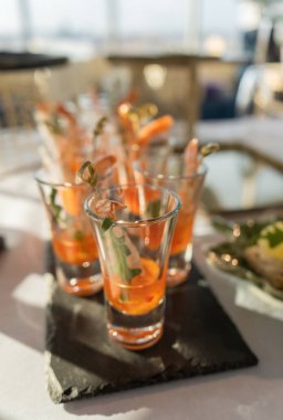 Aperatifler çeşitli festival tablo.