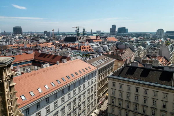 Uitzicht Vanaf Stephen Cathedral Toren Boven Wenen Hoofdstad Van Oostenrijk — Stockfoto