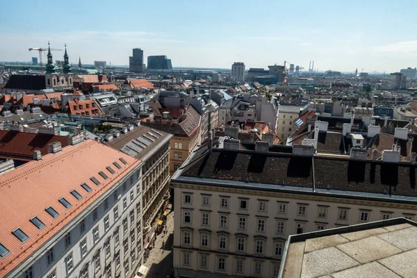 Uitzicht Vanaf Stephen Cathedral Toren Boven Wenen Hoofdstad Van Oostenrijk — Stockfoto