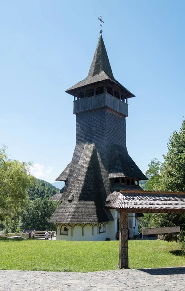 Julho 2017 Mosteiro Madeira Barsana Maramures Romênia Mosteiro Barsana Dos — Fotografia de Stock