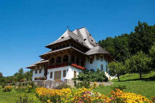 Juli 2017 Holzkloster Barsana Maramures Rumänien Das Kloster Barsana Ist — Stockfoto