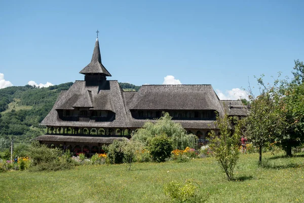 Julho 2017 Mosteiro Madeira Barsana Maramures Romênia Mosteiro Barsana Dos — Fotografia de Stock