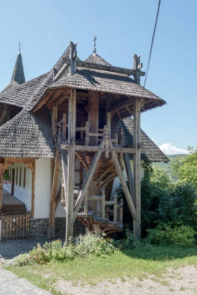 Července 2017 Dřevěný Klášter Barsana Maramures Rumunsko Klášter Barsana Jedním — Stock fotografie