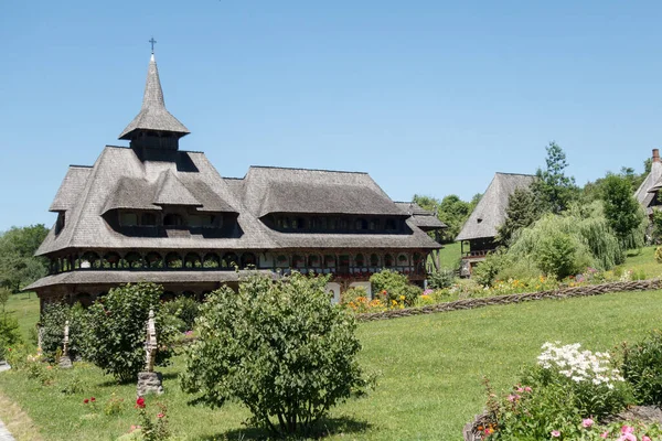 Ιουλίου 2017 Ξύλινο Μοναστήρι Barsana Maramures Ρουμανία Μονή Μπαρσάνα Είναι — Φωτογραφία Αρχείου