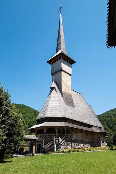 Julho 2017 Mosteiro Madeira Barsana Maramures Romênia Mosteiro Barsana Dos — Fotografia de Stock