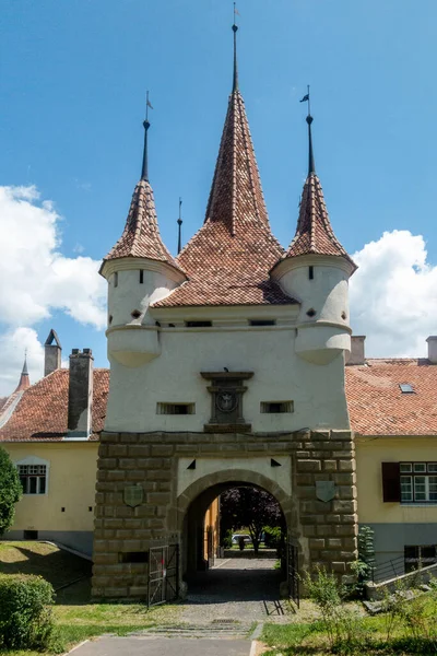 Katharinapoort Oude Stad Brasov Transsylvanië Roemenië Zomerdag — Stockfoto