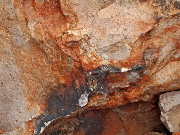 Roca Abstracta Natural Coloreada Por Barniz Desierto Encontrado Sendero Apache Fotos De Stock Sin Royalties Gratis
