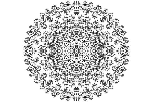 Indian mehndi vector decorative mandala pattern and repeated flowers symbols, perfect for coloring books, tattoos and phone covers, and products packaging. Also helpful in yoga and meditation and greeting card, christmas and wedding celebration