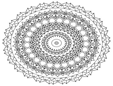 Hint mehndi vektör dekoratif mandala desen ve tekrarlanan çiçek sembolleri, boyama kitapları, dövmeler ve telefon kapakları için mükemmel ve ürün ambalaj. Ayrıca yoga ve meditasyon ve tebrik kartı, noel ve düğün kutlama yararlı