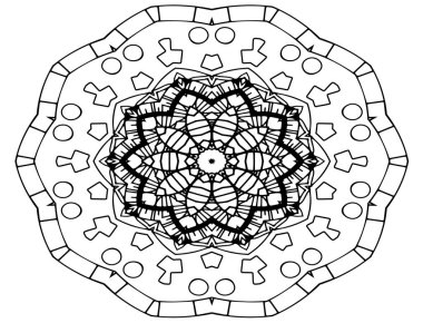 Hint mehndi vektör dekoratif mandala desen ve tekrarlanan çiçek sembolleri, boyama kitapları, dövmeler ve telefon kapakları için mükemmel ve ürün ambalaj. Ayrıca yoga ve meditasyon ve tebrik kartı, noel ve düğün kutlama yararlı