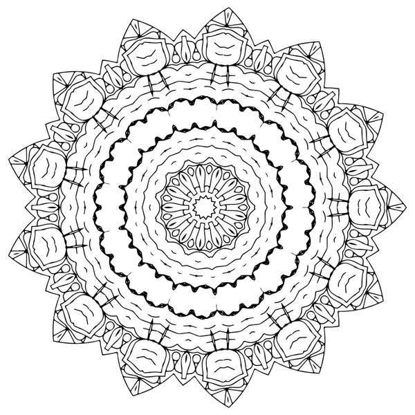 Индийский Мехнди Векторный Рисунок Мандалы Повторяющиеся Символы Цветов Идеально Подходит — стоковый вектор