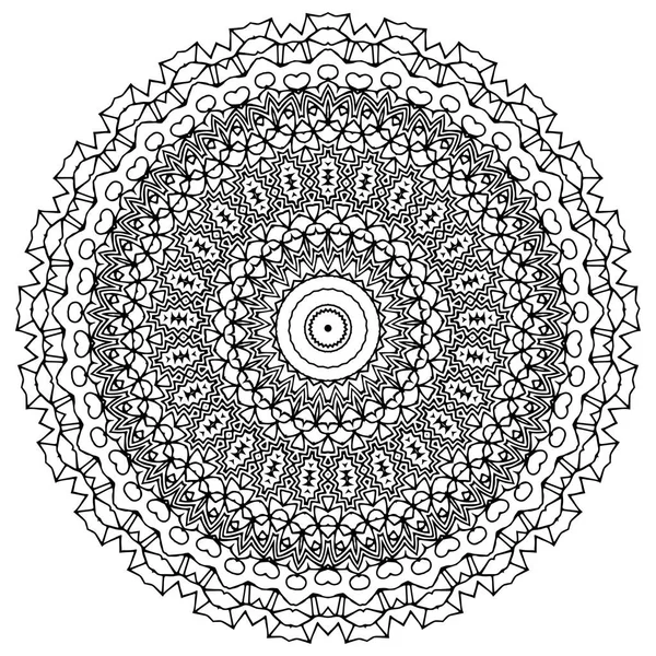 Modèle Mandala Décoratif Vecteur Mehndi Indien Symboles Fleurs Répétées Parfait — Image vectorielle