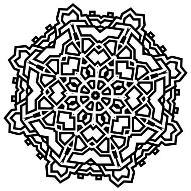 Hint mehndi vektör dekoratif mandala desen ve tekrarlanan çiçek sembolleri, boyama kitapları, dövmeler ve telefon kapakları için mükemmel ve ürün ambalaj. Ayrıca yoga ve meditasyon ve tebrik kartı, noel ve düğün kutlama yararlı