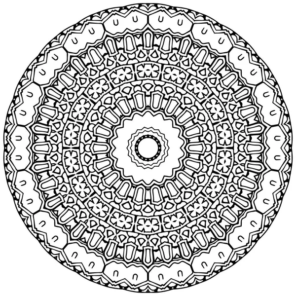 Indische Mehndi Vektor Dekorative Mandala Muster Und Wiederholte Blumen Symbole — Stockvektor