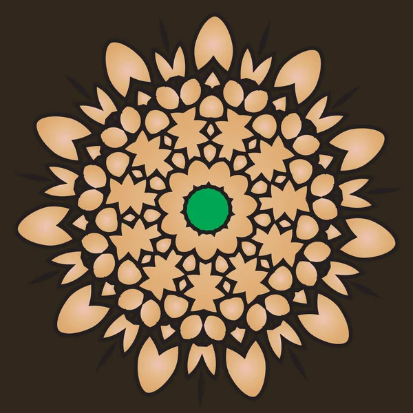 Mooie Decoratieve Kleurrijke Hindi Mandala Vector Een Mix Van Geometrisch — Stockvector