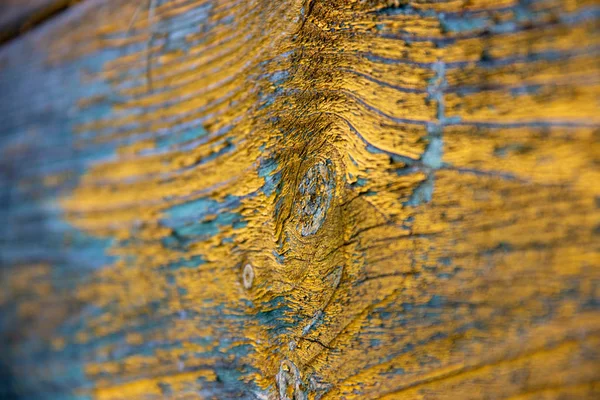 Eski Ahşap dokulu dalgalar arka plan renkli sarı ve mavi yüzey