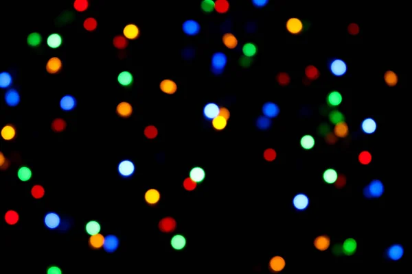 Mnoho Stírat Jasná Bublina Světla Bokeh Barevné Kapky Nový Rok — Stock fotografie