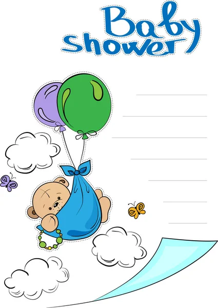 Baby Shower Ilustración Vectorial Caligrafía Dibujada Mano Ilustraciones Elementos Gráficos — Archivo Imágenes Vectoriales