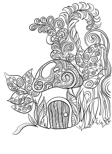 Vector Illustration Zentangle Style Sketch Coloring Books Cards Prints Flyers — Stock Vector