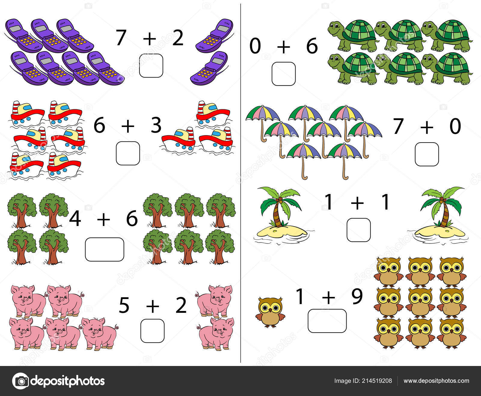 Sumas Rompecabezas Para NiÃ±os De Preescolar Rompecabezas