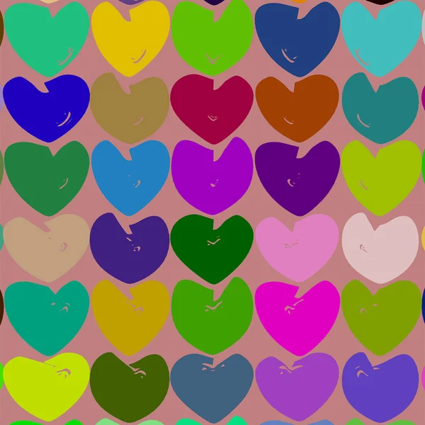 Padrão Abstracto Textura Com Corações Multicoloridos — Fotografia de Stock