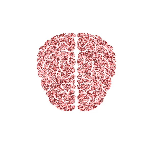 Иллюстрация Мозга Красном Белом Цветах — стоковое фото