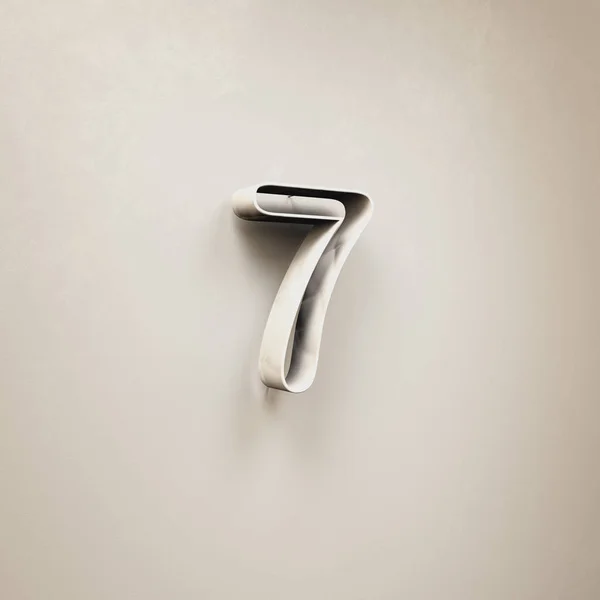 Design Numbers Seven White Background Illustration — Stock Photo, Image