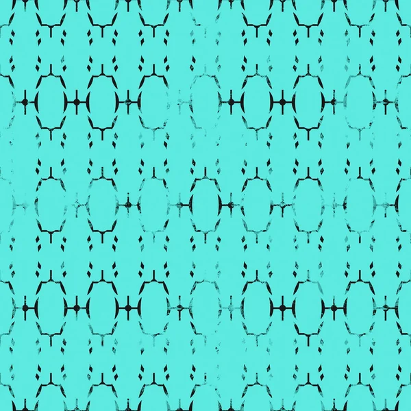 Seamless abstract pattern. Texture in turquoise and black colors.