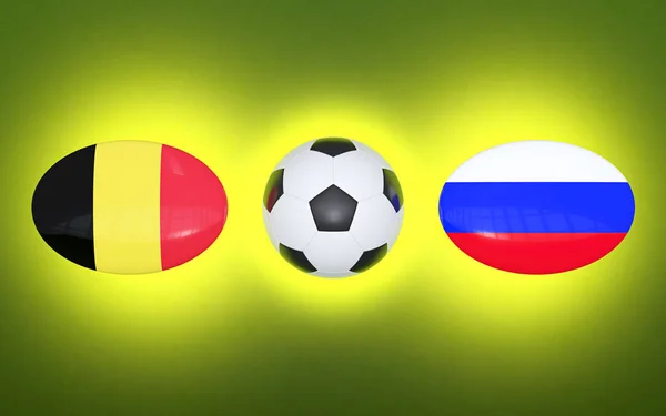 Чемпионат Европы Футболу 2020 Расписание Футбольных Матчей Бельгия Россия Флаги — стоковое фото