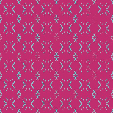 Dikişsiz soyut desen. Doku kırmızı ve turkuaz renklerde.