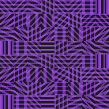 Dikişsiz soyut desen. Mor ve siyah renkli doku.