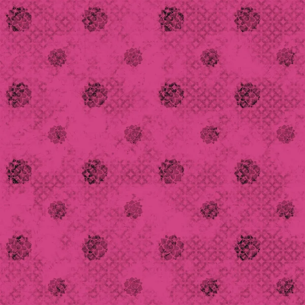 Varrat Nélküli Absztrakt Minta Virág Textúra Piros Fekete Színben — Stock Fotó