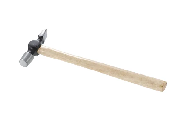 Pin Hammer Wood Shaft Isolated White Background — Stock Photo, Image