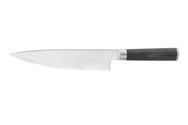 Nóż japoński kucharz na białym tle ze ścieżką przycinającą — Zdjęcie stockowe