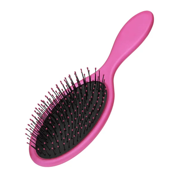 Pink hair brush — Stock Photo, Image