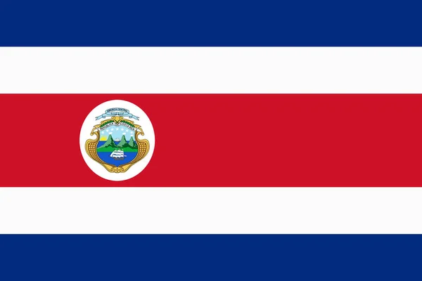 Bandera de Costa Rica fondo ilustración rojo blanco azul rayas — Foto de Stock