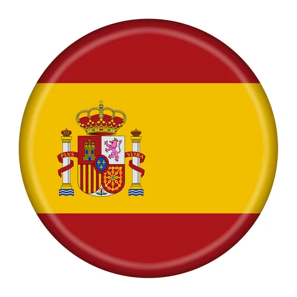 Hiszpania Espana flaga przycisk ilustracja z ścieżką wycinania — Zdjęcie stockowe