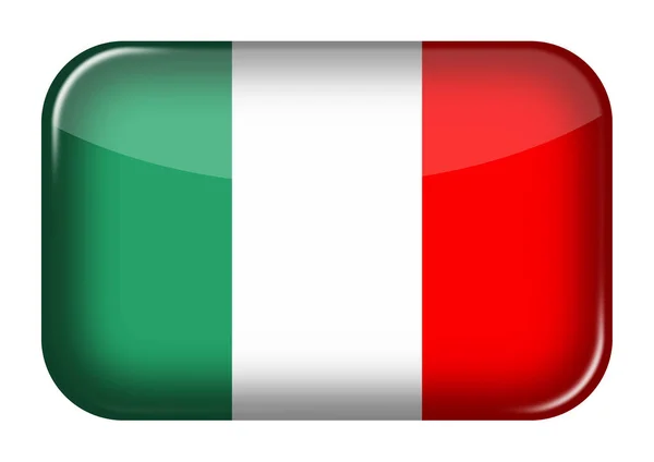 Italien webb ikon rektangel knapp med klippbana — Stockfoto