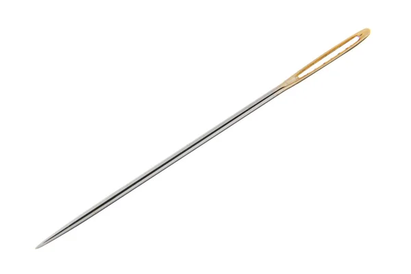 Sewing needle isolated on white with clipping path — Stock Photo, Image