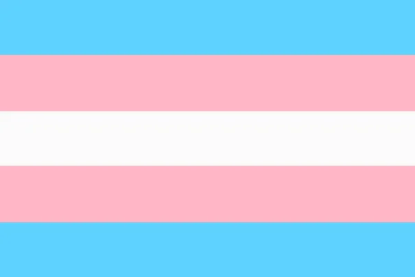 トランスジェンダープライドフラッグの背景イラスト青白ピンクのストライプ — ストック写真